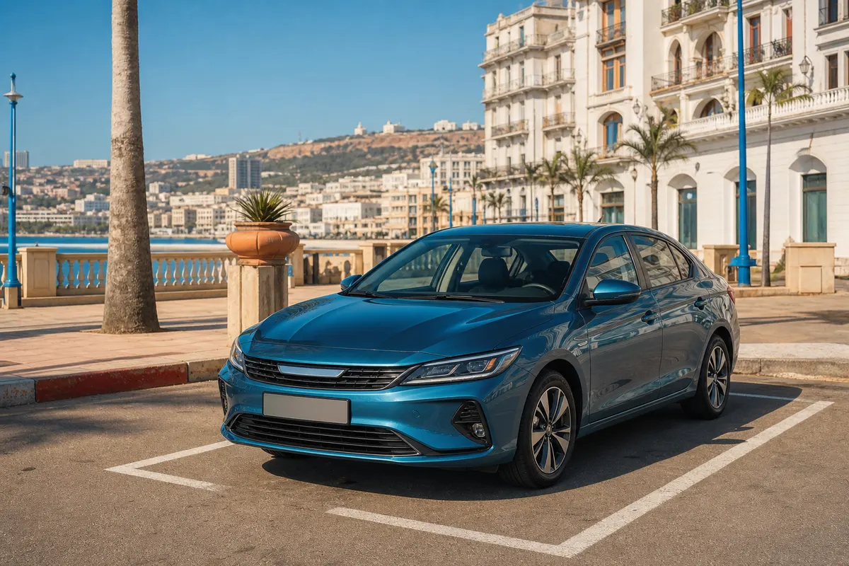 Voiture correctement garée sur une place à Oran